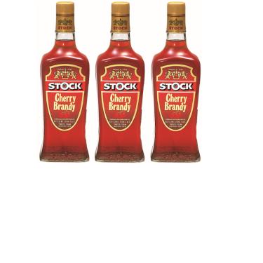 Imagem de Kit Licor Stock Cherry Brandy 720ml 3 unidades Sabor Cereja