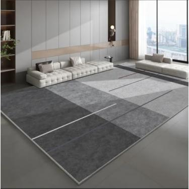 Imagem de Tapete minimalista para sala de estar, sofá, mesa de centro, tapete de chão, fácil de limpar, tapete para armário, decoração para casa (140 x 200 cm, 55 x 80 polegadas/ROXO)
