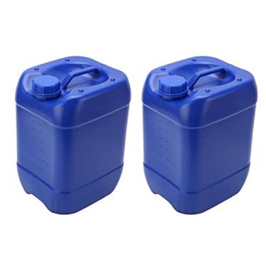 Imagem de 2 PCS 10L HDPE Barril de empilhamento de plástico Balde de resíduos químicos Recipiente de armazenamento de laboratório com tampa de parafuso para armazenamento de água de