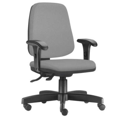 Imagem de Cadeira Job L02 Diretor Executiva material sintético Cinza - LYAM DECO