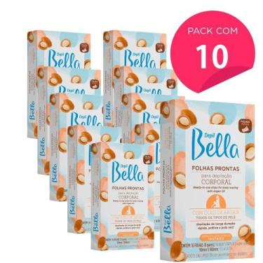 Imagem de Kit 160 Folhas Prontas de Depilação Corporal com Óleo de Argan Depil B
