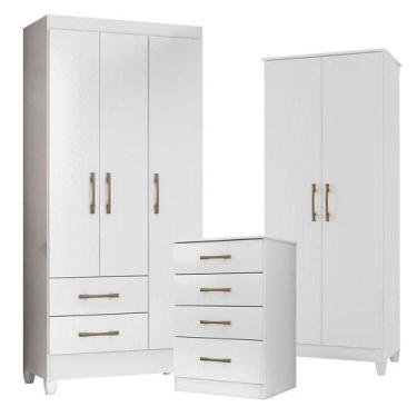 Imagem de Guarda Roupa Infantil Lima Com Cômoda Ms913 E Armário Multiuso Jade Br