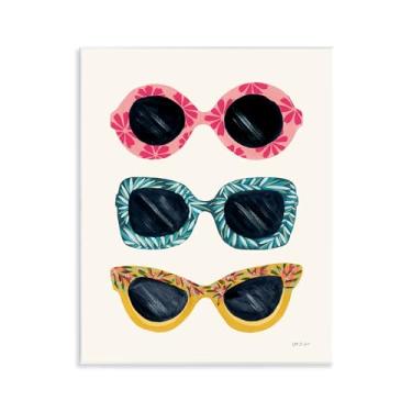 Imagem de Stupell Industries Design de arte de parede trio de óculos de sol tropicais por Yvette St. Amant, 28 x 35 cm