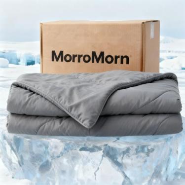 Imagem de MorroMorn IceyRest Edredom refrescante tamanho Queen - Edredom de verão cobertores frios para dormir quente suores noturnos - Roupa de cama para todas as estações para manter fresco, leve, respirável