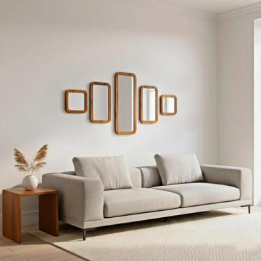 Imagem de Kit 5 Espelhos Decorativos Poli E2g Design