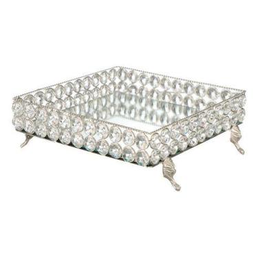 Imagem de Bandeja Decorativa Espelhada Cristal Luxo Banheiro Perfumes - PGB