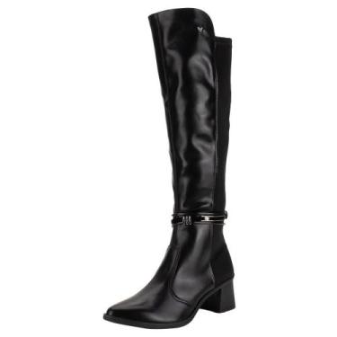 Imagem de Bota feminina cano alto mississipi me771, Preto, 35