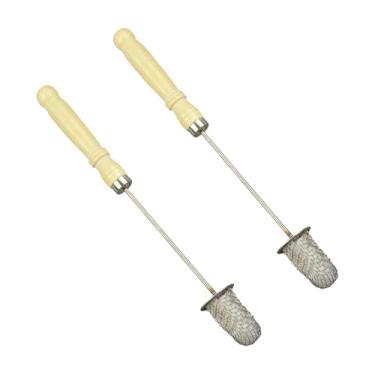 Imagem de KiBcsLic 2 varetas de ventosaterapia para salão de beleza, estrutura metálica estável, cabo de madeira, 24 cm de comprimento.