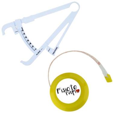 Imagem de Kit Avaliacao Fisica Medir Gordura Corporal Fita Metrica Imc Adipometr