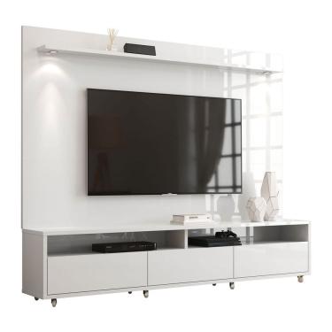 Imagem de Rack Com Painel Aspen 2.2 Branco - Moveisaqui
