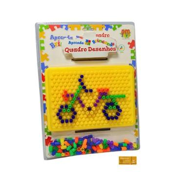 Imagem de Aprenda Brincando Quadro Desenhos Modelo 2 DM Toys Amarelo Brinquedo d