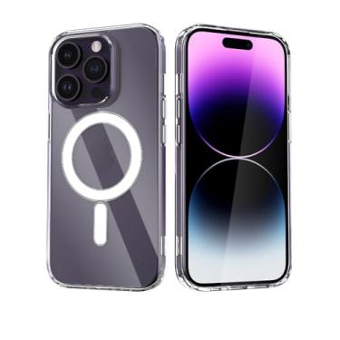 Imagem de Capa transparente compatível com iPhone 14 Pro, [compatível com Magsafe] [antiamarelamento] [proteção de nível militar] à prova de choque fina para iPhone 14 Pro de 6,1 polegadas, transparente