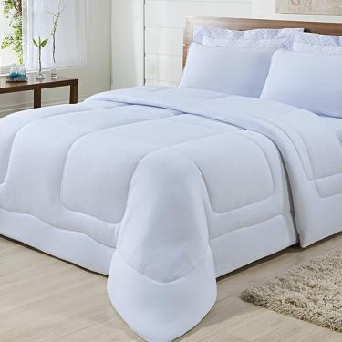 Imagem de Edredom Dupla Face 100% Algodão Malha Casal Gran Moratta 01 Peça - Branco