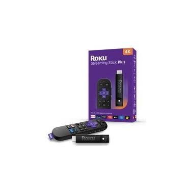 Imagem de Roku Streaming Stick Plus 2025, Dispositivo para TV 4K, com Controle por Voz, Preto - 3830BR