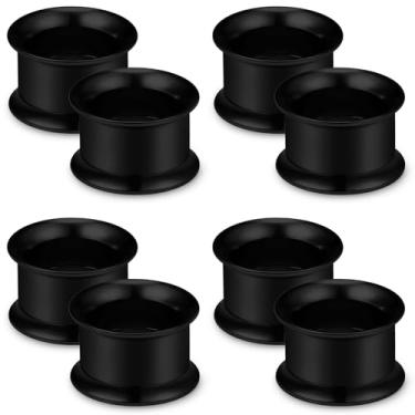 Imagem de Cisyozi 12G-50 mm Calibres de alargamento duplo para orelhas, aço cirúrgico 316L internamente roscados túneis, plugues, brincos de orelha oca, piercing para mulheres e homens, prata, preto, ouro, 3