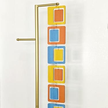 Imagem de MidModArt 20 peças de painéis de parede de pendurar em PVC, arte de parede moderna de meados do século, divisórias decorativas de textura de madeira colorida MCM para quarto de jantar estudo 15 x 152