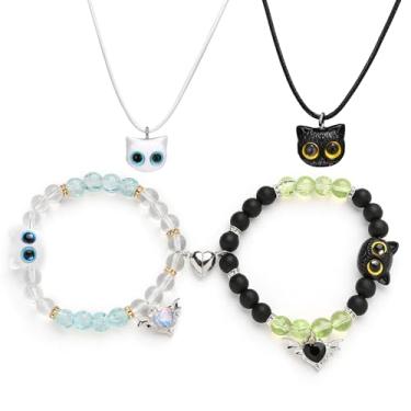 Imagem de SUUDXH Colar de pulseira de dragão para mulheres casais fãs filme dragão mercadoria BFF pulseira combinando colar conjunto de joias presentes, One Size, Zinco, Sem Pedra Preciosa