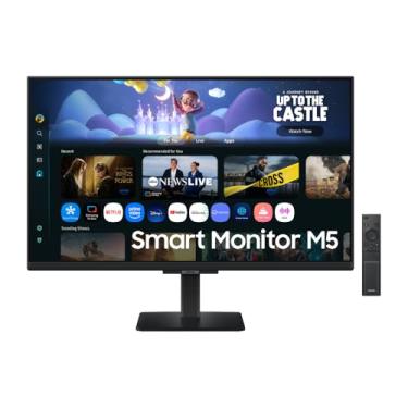Imagem de Smart Monitor Samsung M5 27", FHD, Plataforma Tizen™, USB, HDMI, Bluetooth, Preto, 2025