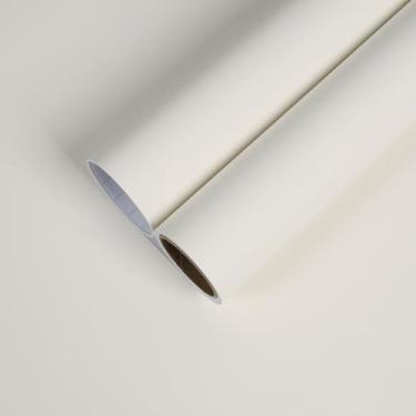 Imagem de CHIHUT Papel de parede branco espesso descasque e cole papel de parede autoadesivo creme branco para armários bancadas rolo de papel de parede de vinil removível à prova d'água para forro de