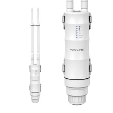 Imagem de WAVLINK Extensor WiFi AC600 para ambientes externos, repetidor WiFi com PoE/banda dupla de alta potência 2,4 + roteador sem fio 5G, extensor de alcance 3 em 1, IP67 à prova d'água para pátio, trailer