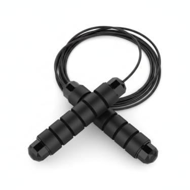 Imagem de Corda de Pular Ajustável Sem Emaranhados – Cabo de Aço com Rolamentos de Esferas, Alças de Espuma Antiderrapantes, Ideal para Fitness, Treinos e Emagrecimento