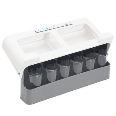 Imagem de 6 Recipientes Porta Tempero Com Suporte com Fita Dupla Face Autocolant