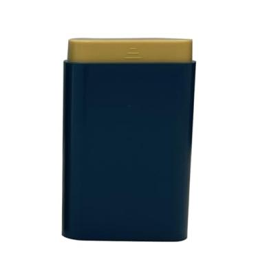 Imagem de Caixa de medicamentos portátil com compartimentos selados – Estojo compacto para viagem e armazenamento de 6 compartimentos para manhã, meio-dia e noite | grande capacidade | 9,5 x 6 x 1 cm PP azul