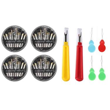 Imagem de Conjunto de ferramentas de costura Passador de agulha automático, ponto manual, removedor de linha de agulha, kit faça você mesmo para bordado, costura, artesanato, adultos