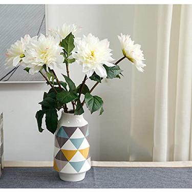 Imagem de LMJYU Flores artificiais, flores artificiais, flores dali, buquê de flores falsas, mesa de jantar, decoração de quarto, mesa, escritório, varanda, decoração, flores falsas, flores falsas