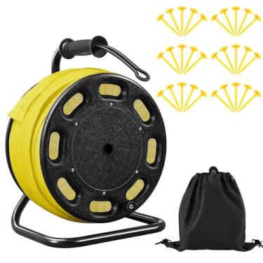 Imagem de Shimeyao Fita de marcação de campo de futebol 100 m Fita extensível para campos esportivos, kit de marcação portátil para quadra de praia, vôlei, futebol, basquete, badminton, linhas de limite para