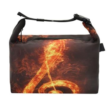 Imagem de STAYTOP Lancheira Flame Note com fivela de alça, lancheira isolada para meninos e meninas, lancheira térmica para trabalho escolar