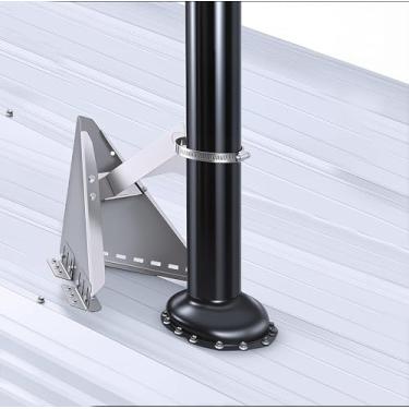 Imagem de Divisor de neve para chaminés. Proteção vitalícia para chaminés de fogão de madeira de 5 a 12,7 cm. Divisor de neve para ventilação. Para proteção de tubos de pilha e telhado de chaminés 0