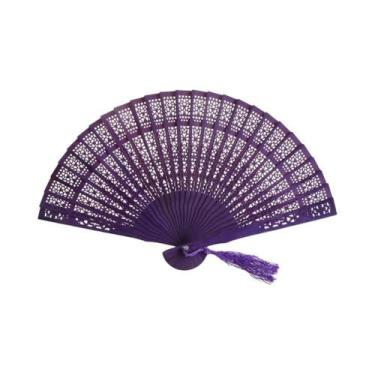 Imagem de Leque De Dança Vintage De Madeira Para Mulheres, Decorações Para Casam