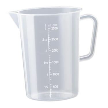 Imagem de Bothyi Copo medidor com alça, recipiente para líquidos com bico em formato de V, transparente e próprio para alimentos, ideal para uso em restaurantes e, 3000ml