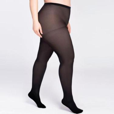 Imagem de Meia Calça Loba Opaca Fio 40 Plus Size 5837-001, Preto, XG