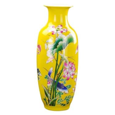 Imagem de Vaso decorativo de cerâmica moderna lótus de alta qualidade para decoração de casa, casa, casamento, sala de estar, quarto, escritório, mesa, decoração de casa