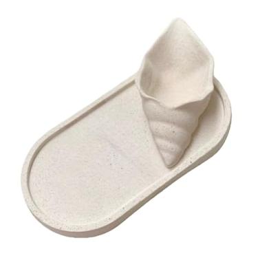 Imagem de Conjunto bandejas decorativas de cimento artesanal para Sala Quarto Cozinha Banheiro Lavabo Home Office - Estilo Moderno Sofisticado em Cinza com Detalhe Listra Rose Gold(Bandeja + Concha Alatus)