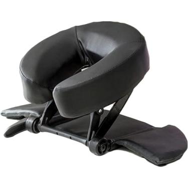 Imagem de GUAVFH Almofada de dormir de lazer, almofada de massagem facial, travesseiro facial com suporte, ângulo ajustável de 0-90°, ajuste de altura de 5 cm, design de espuma de memória, para mesa de massagem