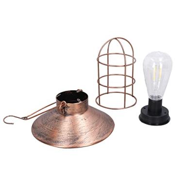 Imagem de GLOGLOW Luz Suspensa Solar, Lanterna retrô de Ferro Com LED Quente, Bateria de 600mAh para Jardim Externo e Varanda