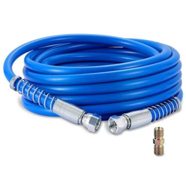 Imagem de NYXOVA Mangueira de pulverizador de tinta sem ar de 25 pés x 1/10.2 cm, mangueira de pulverização de tinta sem ar de alta pressão 4300PSI, tubo de fibra flexível de pulverizador de tinta universal