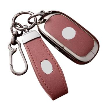 Imagem de Capa de chave de carro de liga de zinco adequada compatível com Polestones Rox 01 Jishi Shape Controle Remoto Decoração Capa Shell Chaveiro Chave Fob Capa Cas(Style 1-Red)