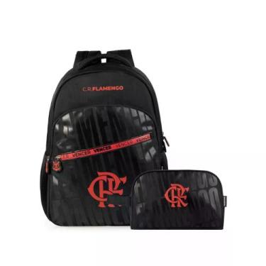 Imagem de Kit Mochila e Nécessaire Flamengo Oficial - Bagaggio