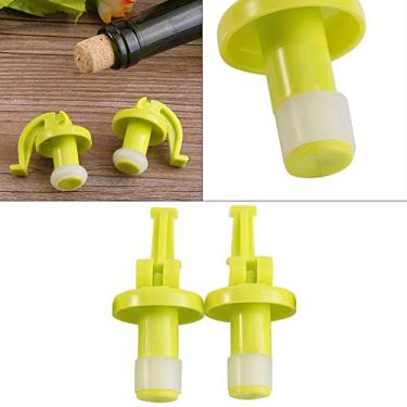 Imagem de 2 unidades de Tampa Garrafa Vinho e Cerveja Silicone Hermética Plugue para Bebidas Fácil Abrir Evita Derramamentos Simples Usar