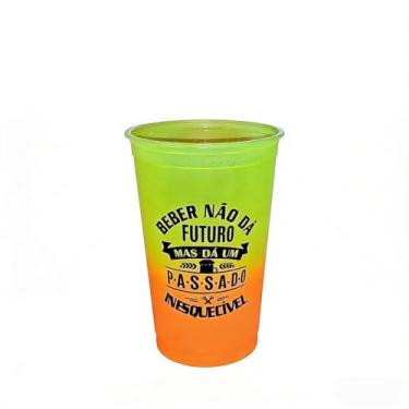 Imagem de Kit 100 Copos 770ml Descartáveis Bicolor Personalizados para Festas, Baladas, Eventos e Adegas