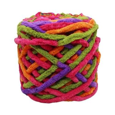 Imagem de Fio De Poliéster Macio E Grosso (2 Peças) Para Tricô Manual, Crochê, C