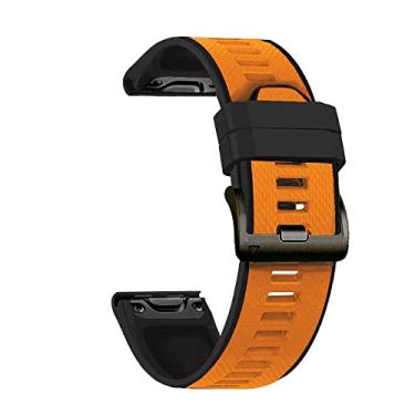 Imagem de TPUOTI Pulseira de silicone para relógio inteligente Garmin Fenix 7 7X 5X 6X Pro 6 5 Plus 3HR de liberação rápida, acessórios Correa (D,26 mm Fenix 6X 6X Pro)