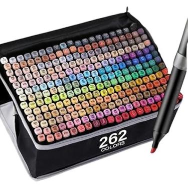 Imagem de Estojo Caneta Marcador Touch para Colorir Desenho Boobie Goods Profissional, Ponta Dupla, Codificados por Cores, Caixa de Bônus marcadores artisticos, Canetinha Coloridas para Boobie Goods. (262)