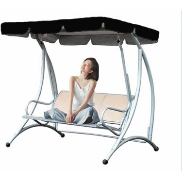 Imagem de Cobertura Superior Da Substituição Do Dossel Do Balanço Do Pátio, Tecido Impermeável De Oxford 210d Para O Balanço Exterior De 2-3 Lugares, Dossel Durável Da Rede Do Jardim