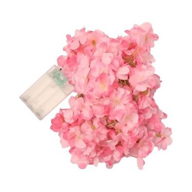 Imagem de Luzes De Cordão LED Em Forma De Flor De Cerejeira, Funcionamento a Bat