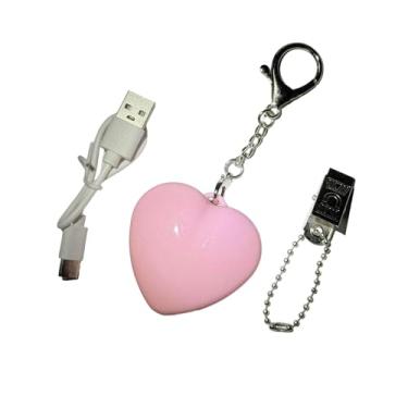 Imagem de IEUDNS Luminária de Bolsa Mini em Formato de Coração, Leve e Criativa, com Chaveiro, Ideal para o Dia dos Pais, Aniversário e Dia Mães, Rosa